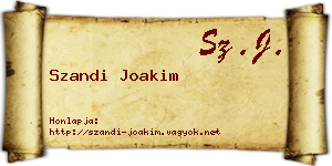 Szandi Joakim névjegykártya